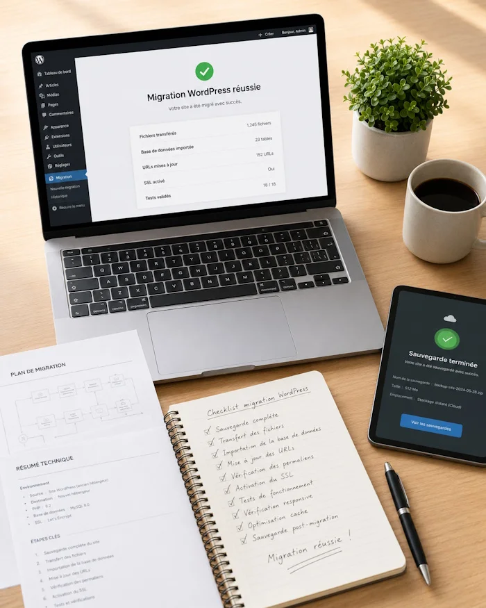 Migration site WordPress